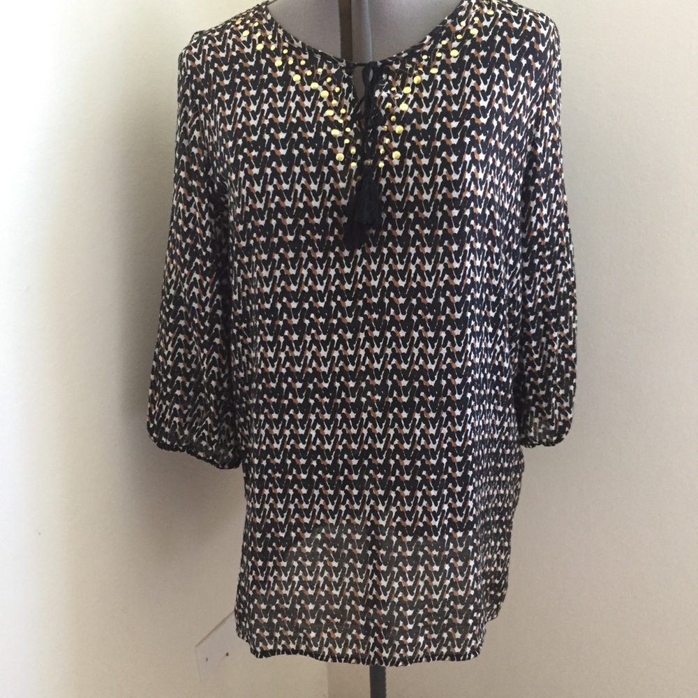 Sheer emmbellished top